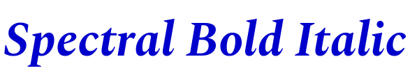 Spectral Bold Italic font